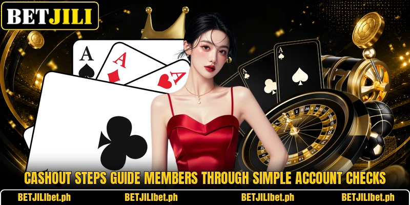 Cashout steps guide members through simple account checks Cashout steps guide members through simple account checks