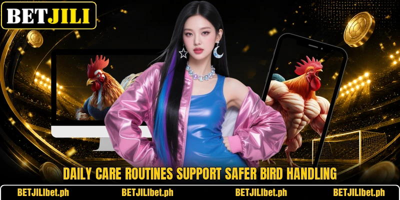 Daily care routines support safer bird handling