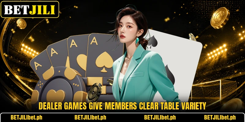 Dealer games give members clear table variety