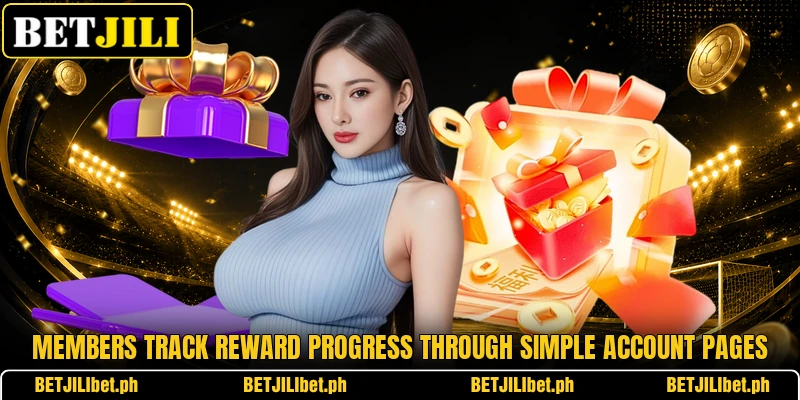 Members track reward progress through simple account pages