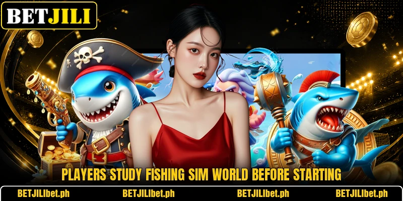 Players study Fishing Sim World before starting