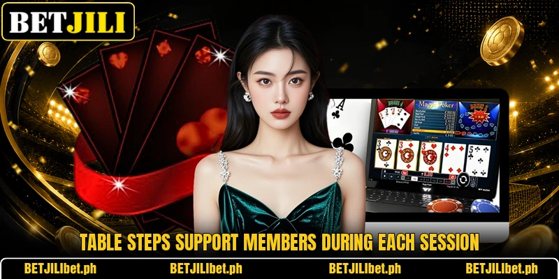 Table steps support members during each session