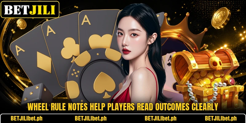 Wheel rule notes help players read outcomes clearly